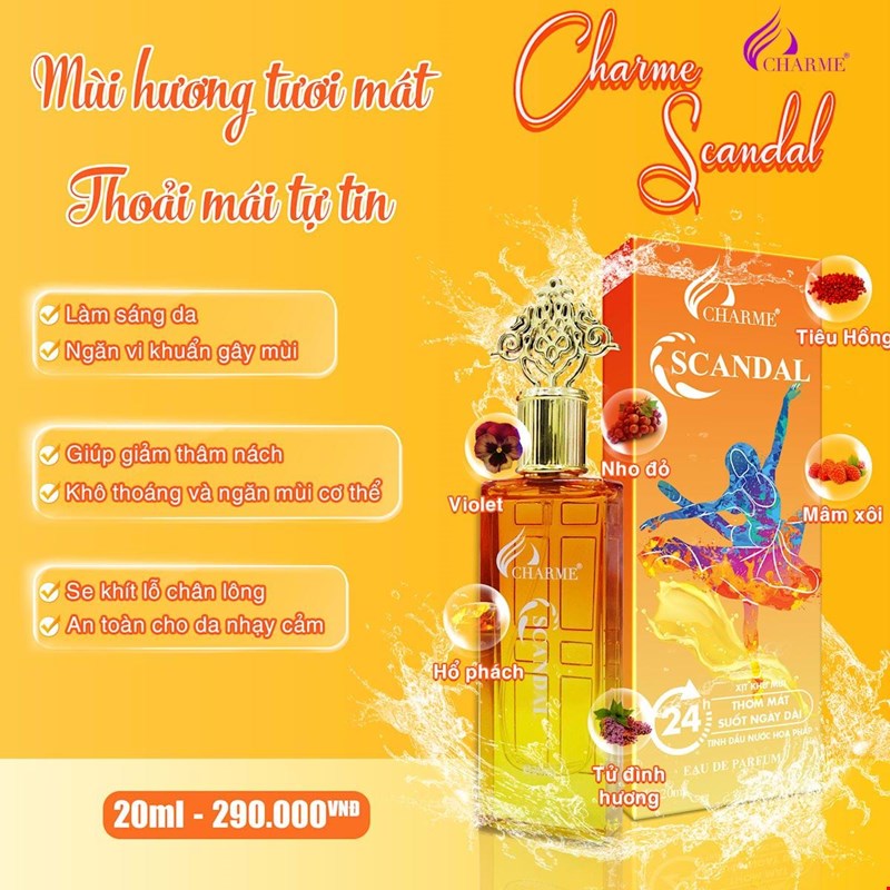 Xịt Khử Mùi Charme Scandal 20ml