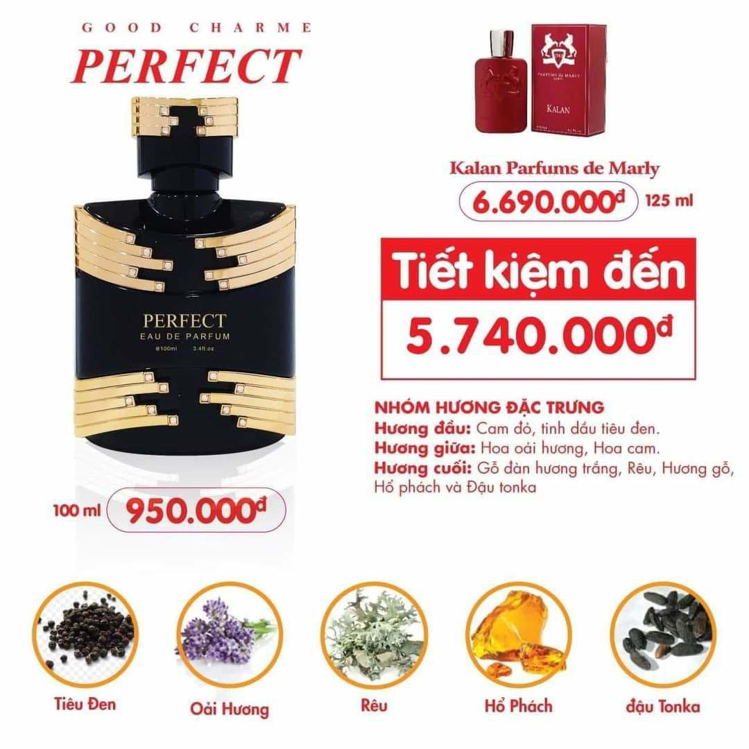 Charme Perfect  theo tone mùi (giống mùi): Kalan Parfums de Marly. 