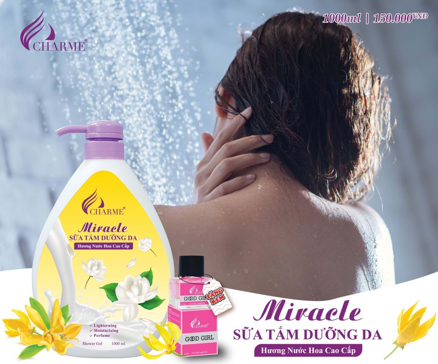 Sữa tắm MIRACLE - Hương Hoa Nhài