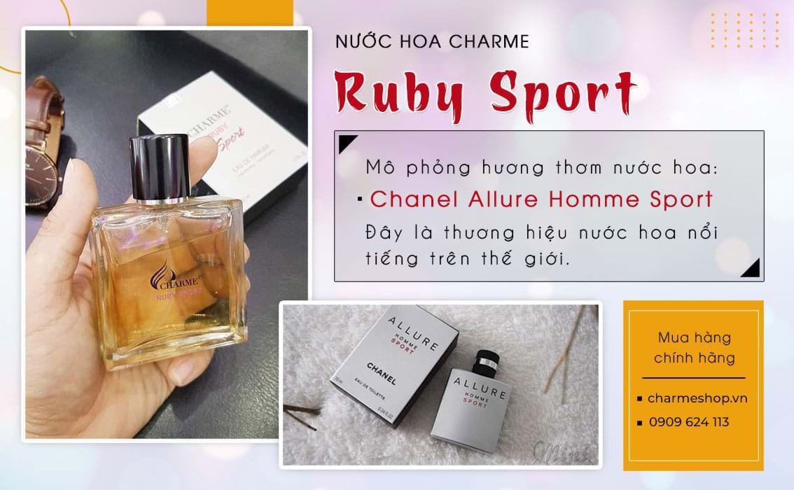 nuoc hoa charme ruby sport co huong thuong giong Chanel Allure Homme Sport