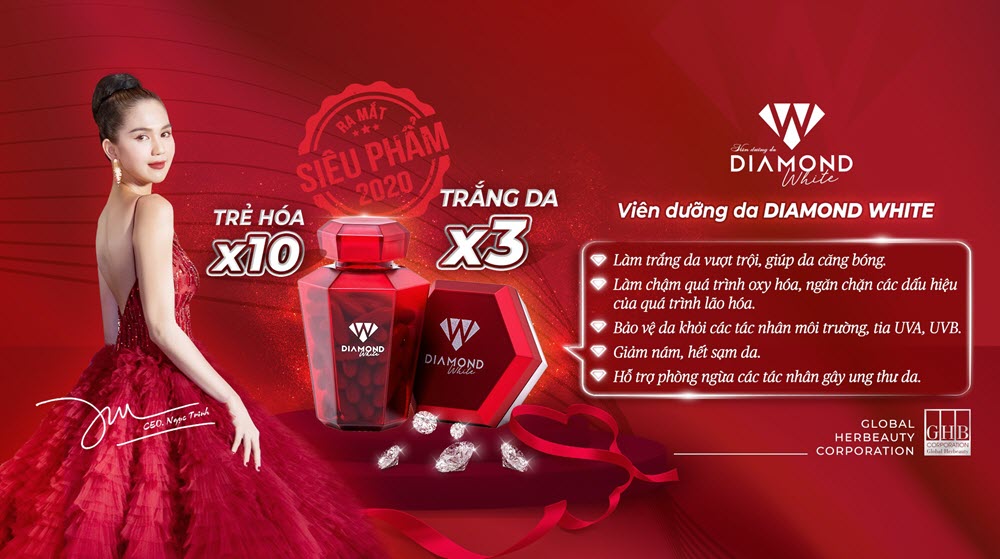 Viên uống trắng da Diamond White 2020