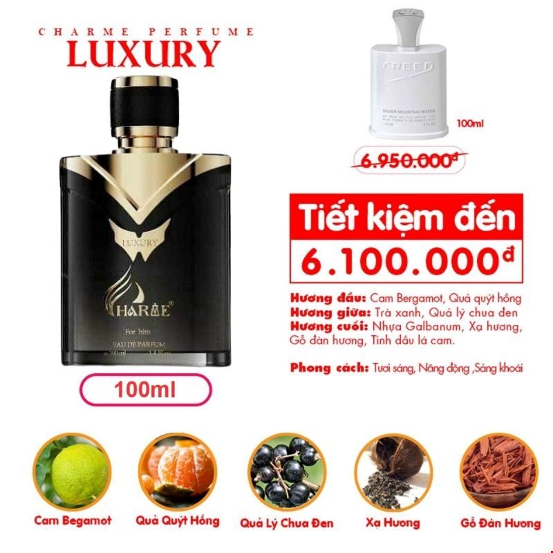 Nước Hoa Nam Charme Luxury 100ml (Phiên Bản 2024)