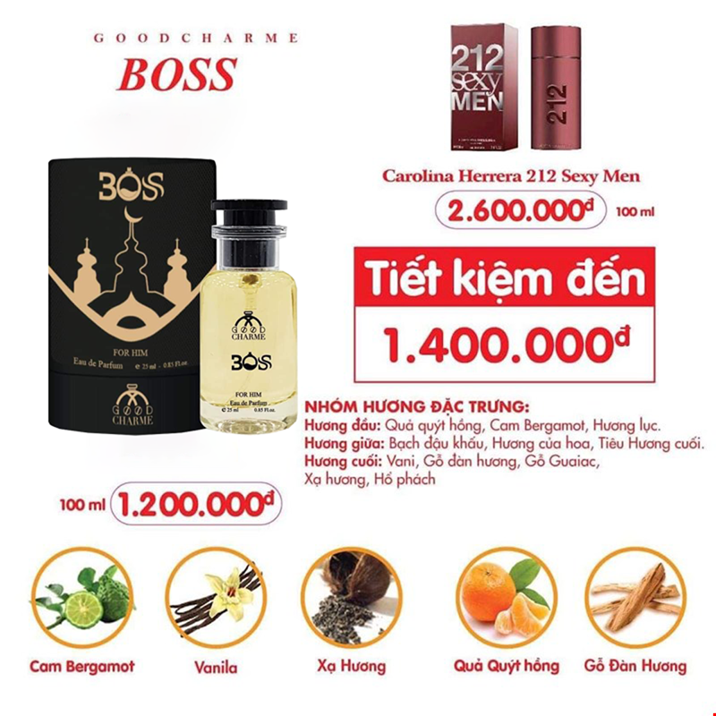 Nước Hoa Nam Good Charme Boss 25ml