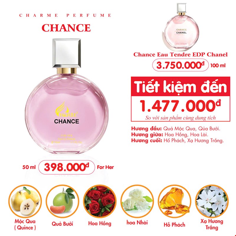 Nước hoa Nữ Charme Chance 50ml