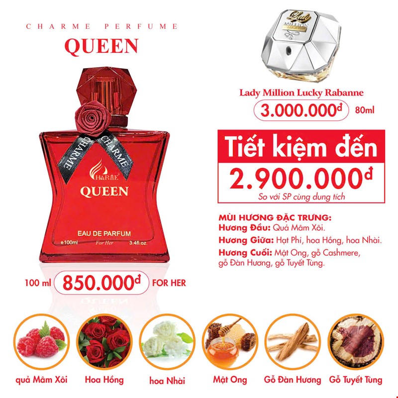 Nước hoa Nữ Charme Queen 100ml